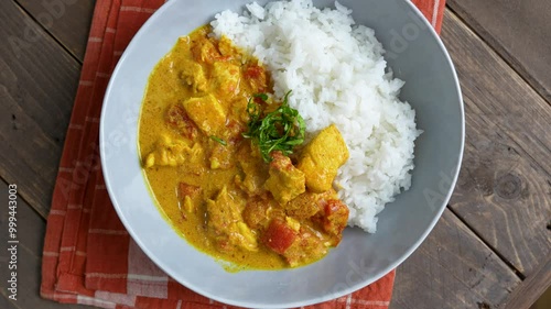 Butter chicken or also known as murgh makhani, a traditional Indian food that mix of butter yogurt and tomato sauce