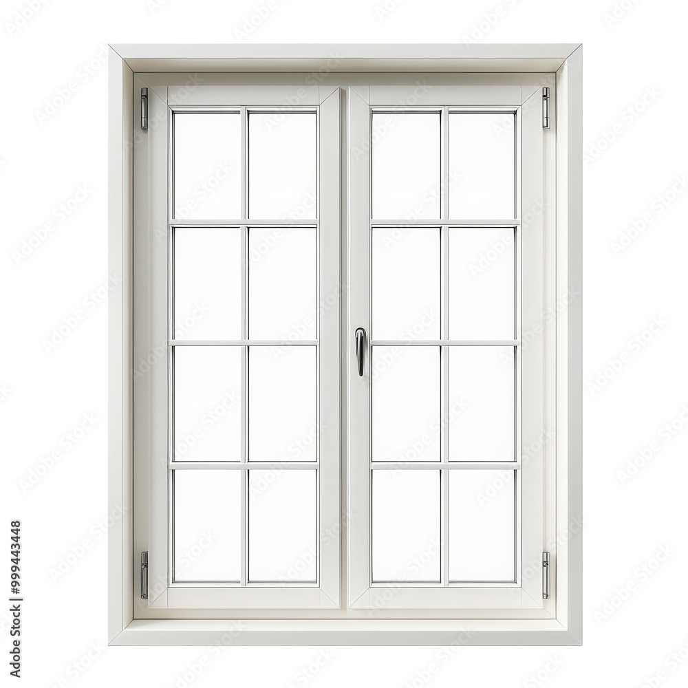 Elegant Architectural Window Frame Design on Transparent Background Elegant Architectural Window Frame Design on Transparent Background