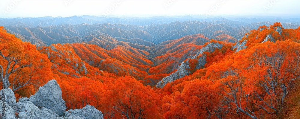 Obraz premium Breathtaking Autumn Landscape with Vibrant Colors