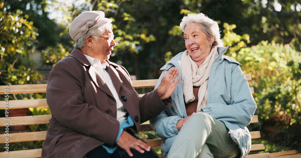 © KayExam/peopleimages.com - Senior women, together and bonding in community as pensioners for activity, talking and relax. People, elderly care and friends for outdoor, garden or backyard in nursing village or retirement home