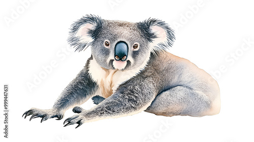 Watercolor Koala Illustration photo