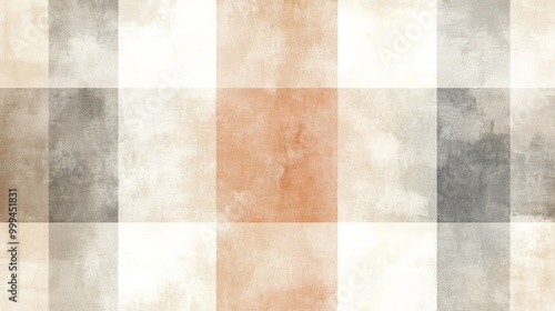 Wallpaper Mural Soft plaid pattern in muted tones suitable for background or textile design Torontodigital.ca