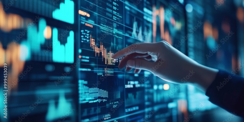 Professionals engaged in fiscal management with digital tools and comprehensive financial data in a high-tech business environment. Professionals engaged in fiscal management with digital tools and comprehensive financial data in a high-tech business environment.