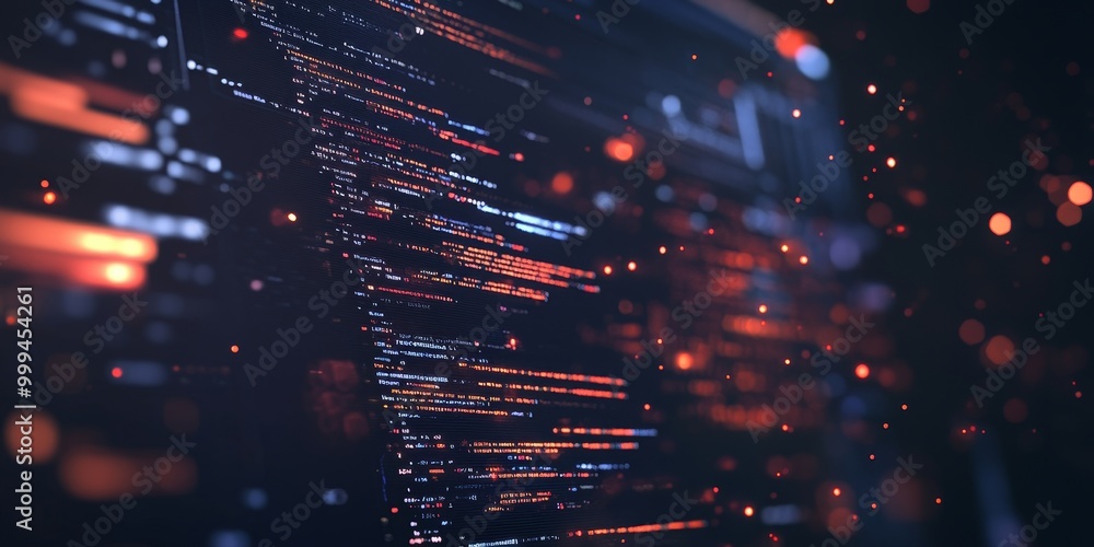 Fototapeta premium a debugging tool in action, stack traces and breakpoints helping a developer identify and fix issues within the code.