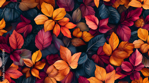 Wallpaper Mural autumn leaves background Torontodigital.ca