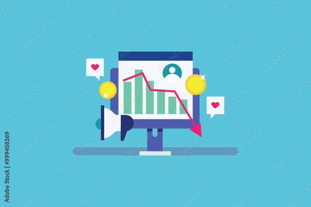Reduce cost Per lead, CPC, Cost per click, reducing digital advertising cost, Expert marketing strategy, Decreasing digital advertising cost. Vector illustration background. Reduce cost Per lead, CPC, Cost per click, reducing digital advertising cost, Expert marketing strategy, Decreasing digital advertising cost. Vector illustration background.