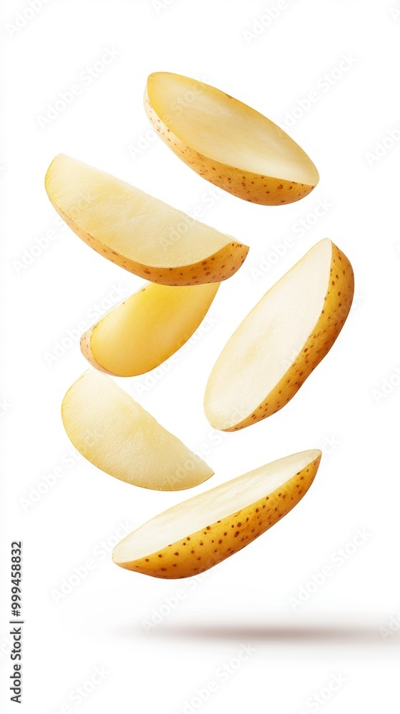 Potato Slices Floating in Mid-Air – Generative AI Potato Slices Floating in Mid-Air – Generative AI
