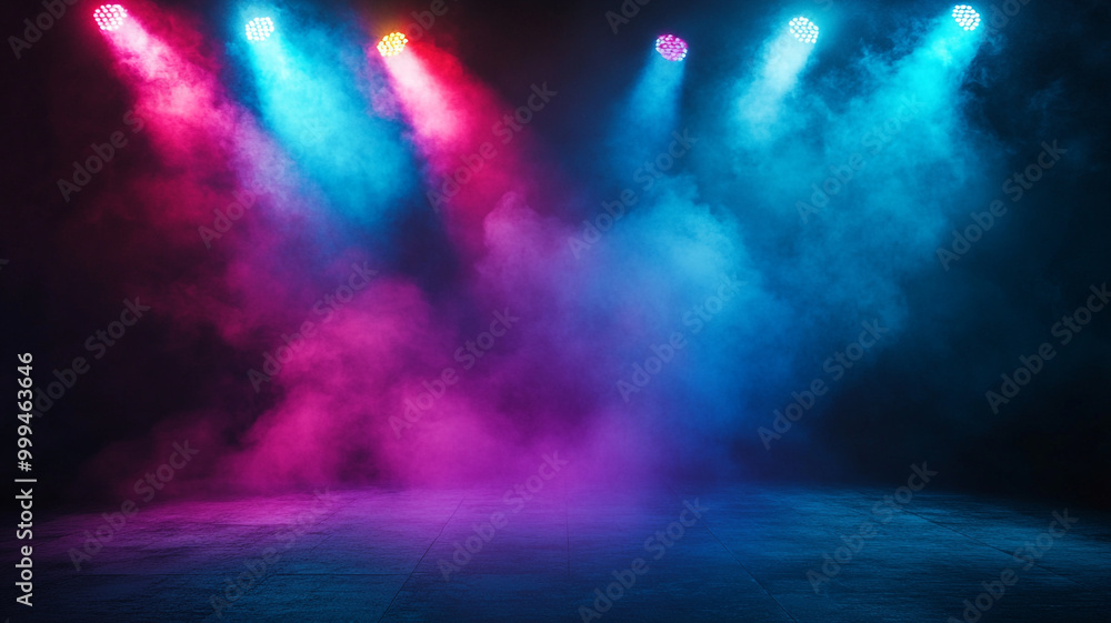 Naklejka premium Illuminated Stage Concert Venue