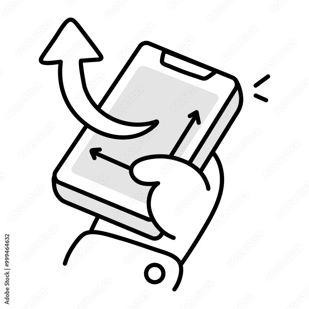 Progress report icon in doodle style 

