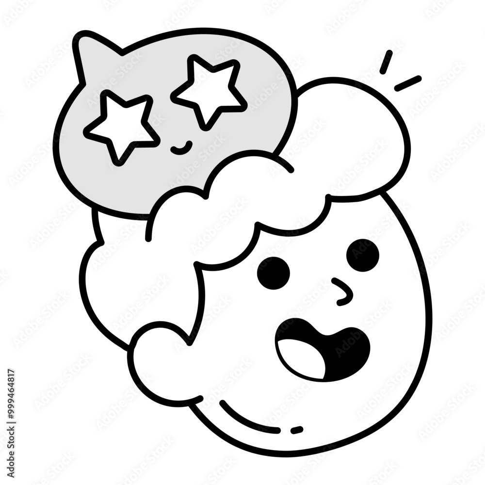 Confidence icon in drawing style
Confidence icon in drawing style