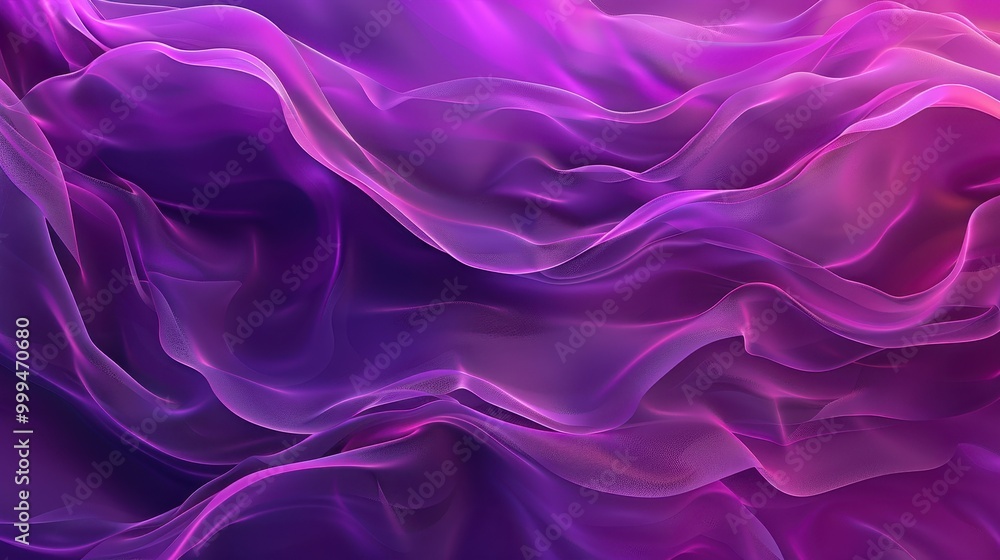 Obraz premium Velvet Fractal Elegance, a mesmerizing design featuring intricate fractal patterns adorned in deep, rich purples with a smooth, luxurious texture that captivates the senses.