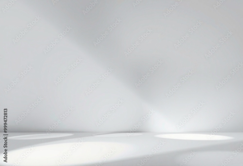Empty white studio backdrop with soft light and shadows. Empty white studio backdrop with soft light and shadows.