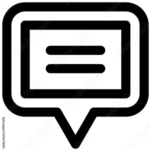 Text post. Editable stroke vector icon.