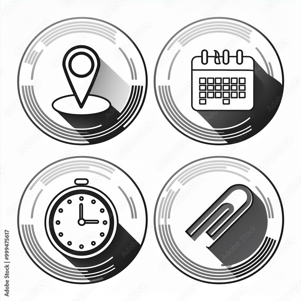 Essential Coordinates: Icon Set for Dates, Times, and Location Essential Coordinates: Icon Set for Dates, Times, and Location