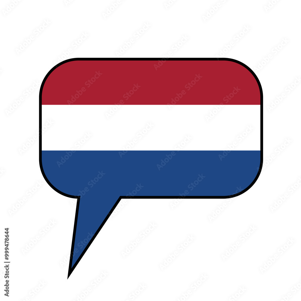 A text bubble in the colors of the Dutch flag. A text bubble in the colors of the Dutch flag.