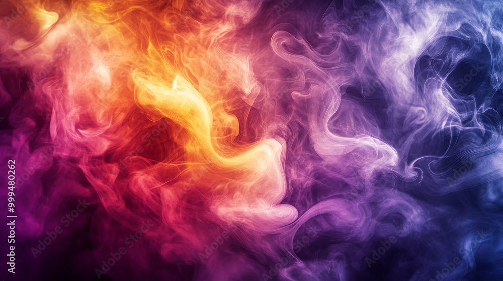 Fototapeta premium A background that looks like smoke rising from a comic book, with dramatic swirls and colors.