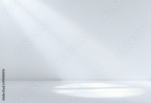Obraz na płótnie Minimalistic white room with light beams shining on floor. w salonie