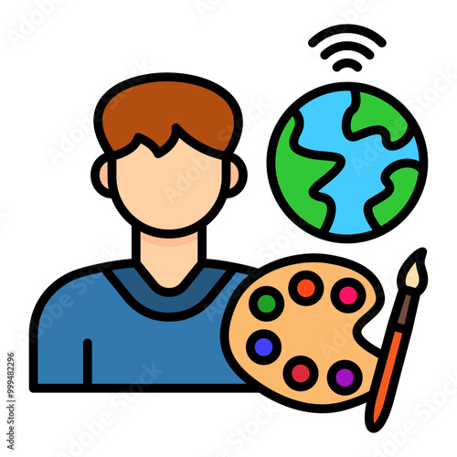 Digital nomad Icon
