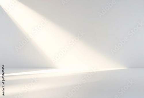 Obraz na płótnie White wall with soft light streaks and shadow. w salonie