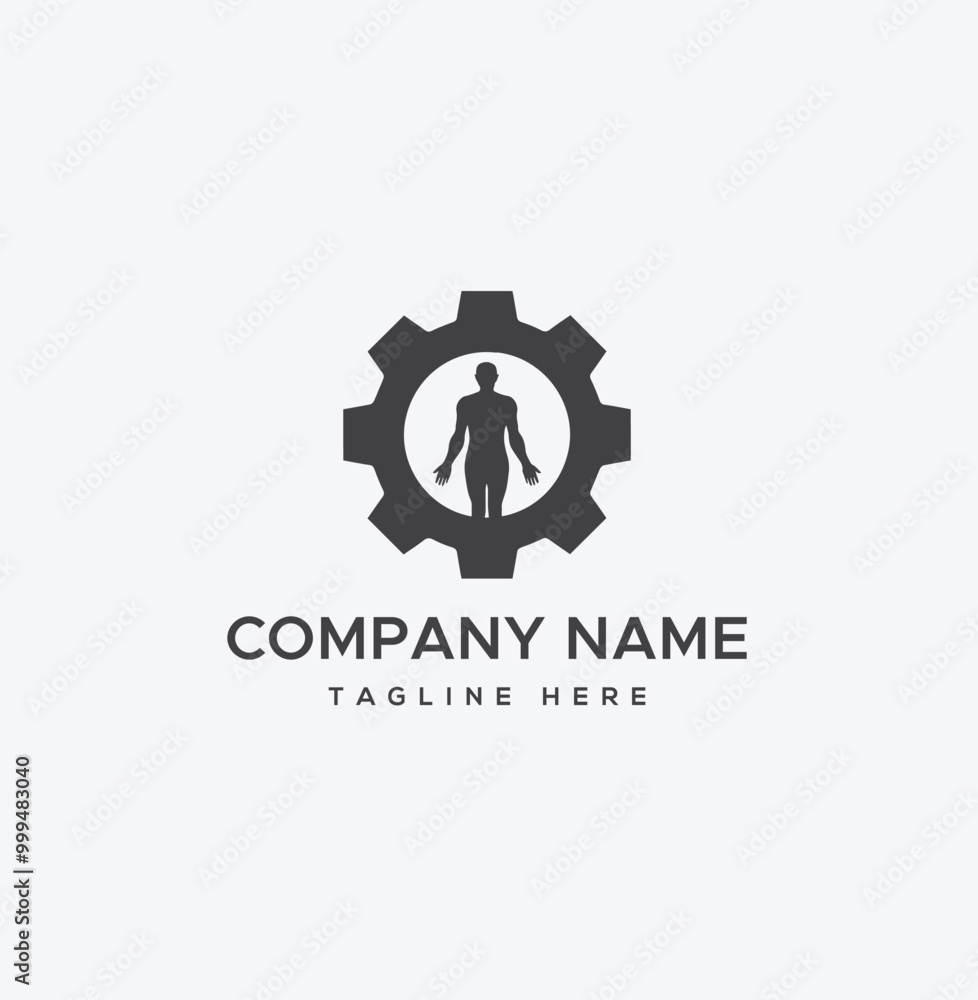 Fototapeta premium A human body with icon logo design vector template