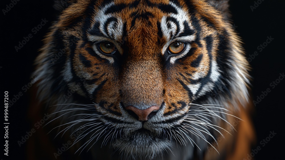 Majestic Close-Up of a Powerful Tiger Majestic Close-Up of a Powerful Tiger