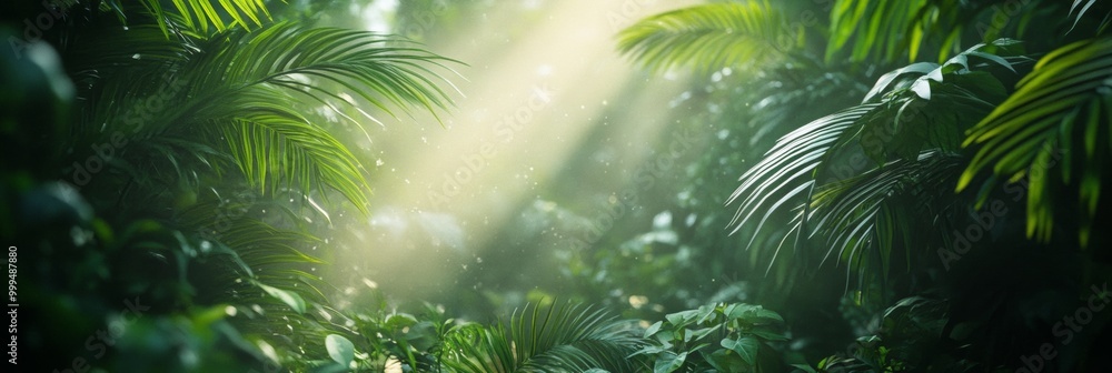 Rainforest Canopy Serenity, tranquil view of lush greenery with sunlight filtering through, vibrant and inviting atmosphere, peaceful escape in nature Rainforest Canopy Serenity, tranquil view of lush greenery with sunlight filtering through, vibrant and inviting atmosphere, peaceful escape in nature
