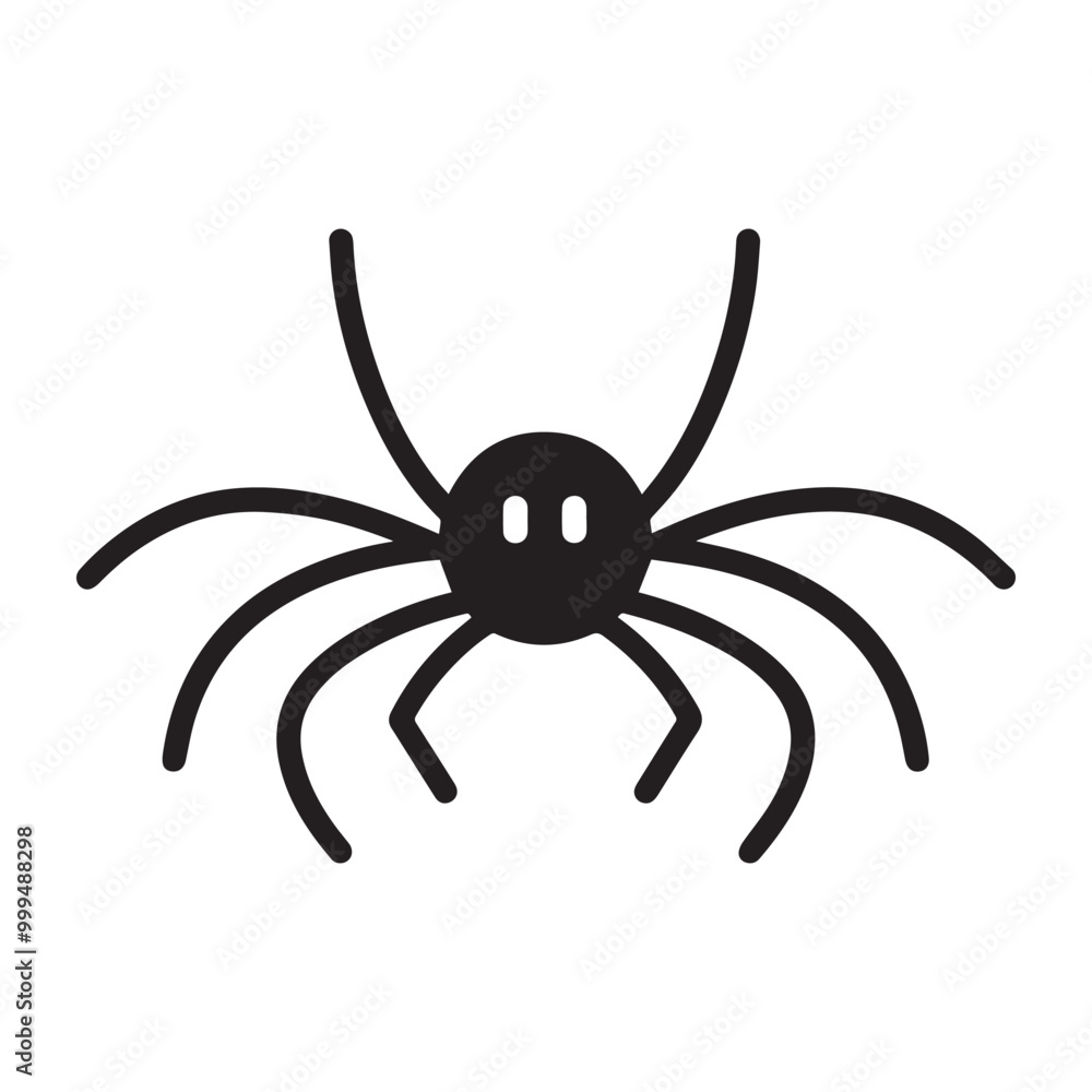 Spider Vector Illustration in black and white - Araneae Clipart Design Spider Vector Illustration in black and white - Araneae Clipart Design