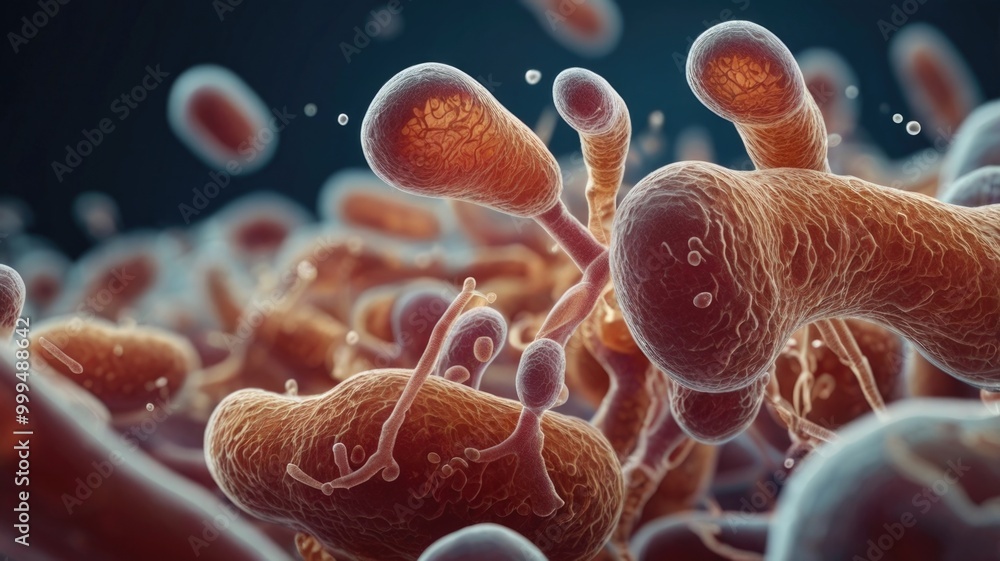 a microscopic view of bacteria a microscopic view of bacteria