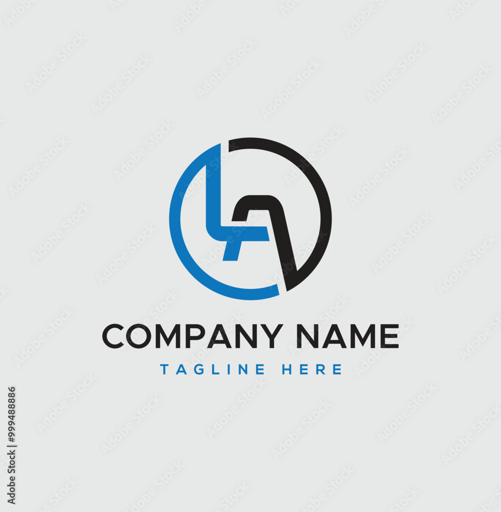LA monogram and letter icon design with vector template LA monogram and letter icon design with vector template