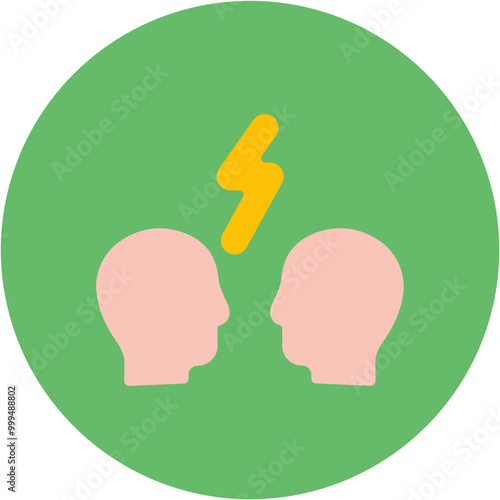 Conflict icon vector image. Can be used for Generation Gap.