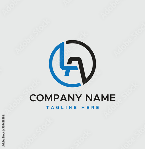 Free Download LA monogram and letter icon design with vector template - GFXLoad