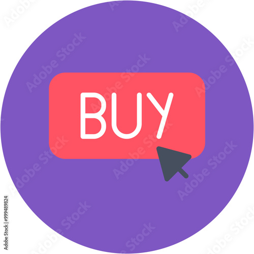 Click Purchase icon vector image. Can be used for Gaming Ecommerce.