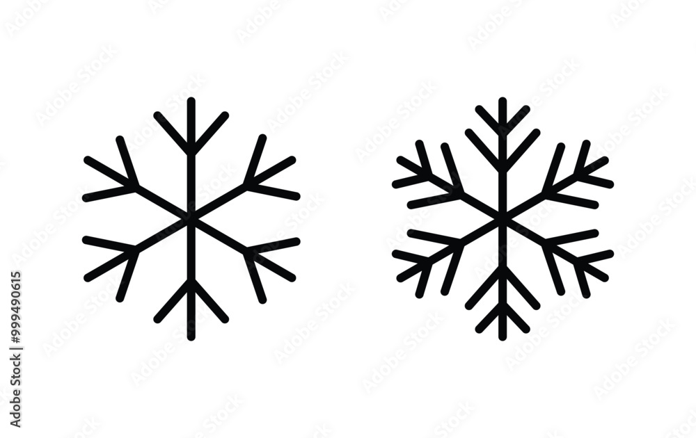 Snowflake icon, Snowflake sign vector Snowflake icon, Snowflake sign vector