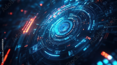 Wallpaper Mural Abstract Futuristic Interface Torontodigital.ca