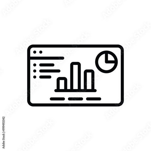 Black line icon for slides 