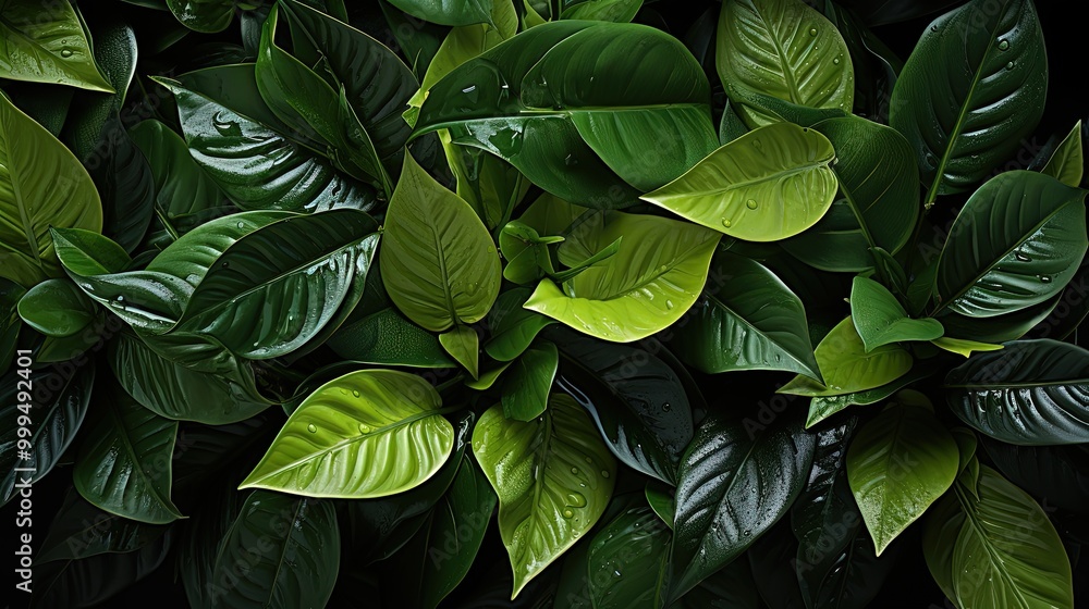 Vibrant Nature Scene Showcasing Dark Green and Light Green Foliage Vibrant Nature Scene Showcasing Dark Green and Light Green Foliage