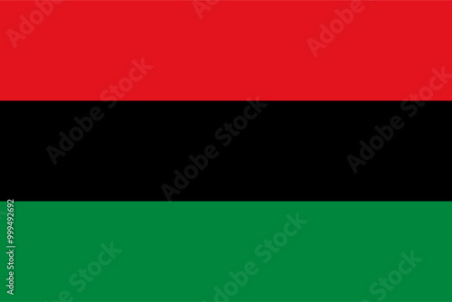 The Pan-African flag. Accurate proportion and colors.