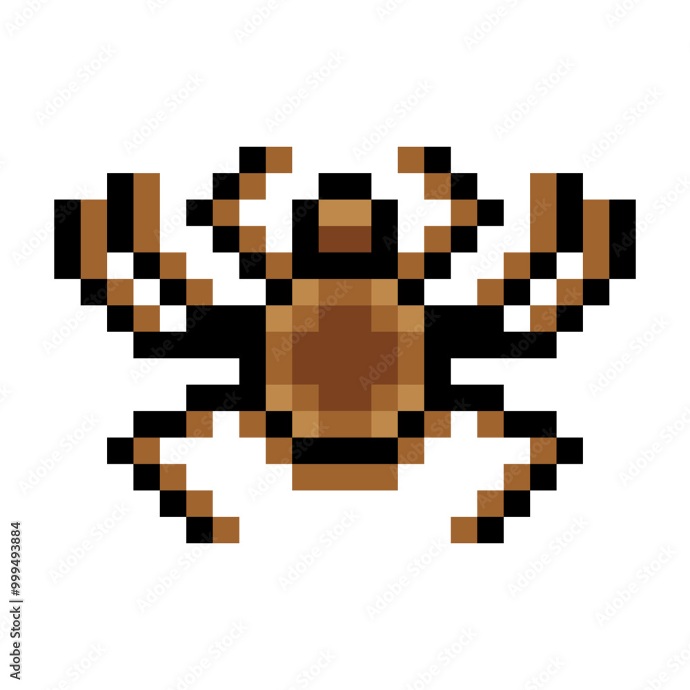 Spider in pixel art style Spider in pixel art style