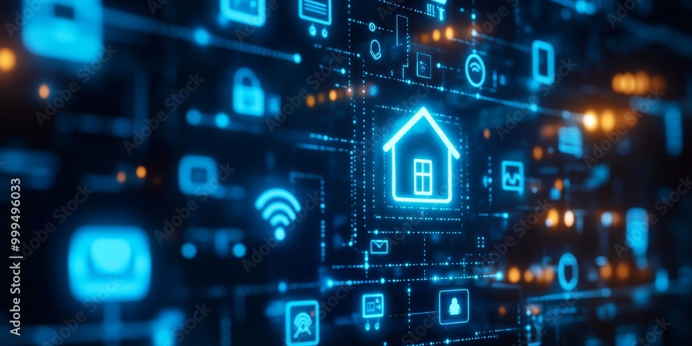 a smart home integration interface, with multiple devices connected in a seamless IoT ecosystem, creating a unified smart experience. a smart home integration interface, with multiple devices connected in a seamless IoT ecosystem, creating a unified smart experience.