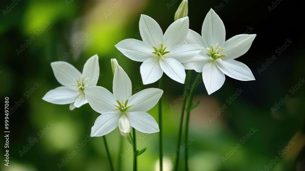 Delicate flowers on slender stems appear nearly pure white Delicate flowers on slender stems appear nearly pure white