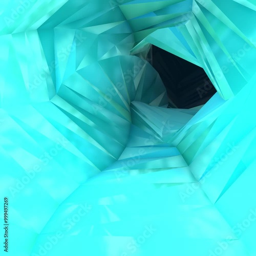 Digital Tunnel with colorful light.