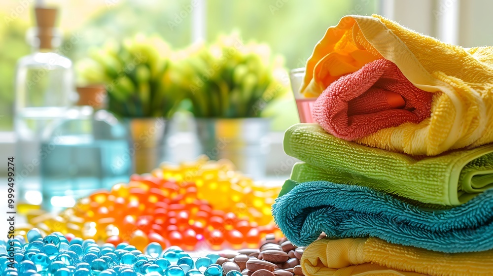 The detergent for laundry gelatin pellets and soap capsules