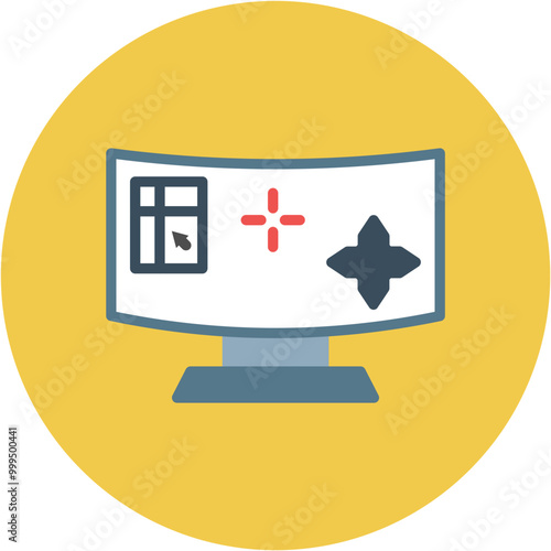 Shooting Game icon vector image. Can be used for Game Design.