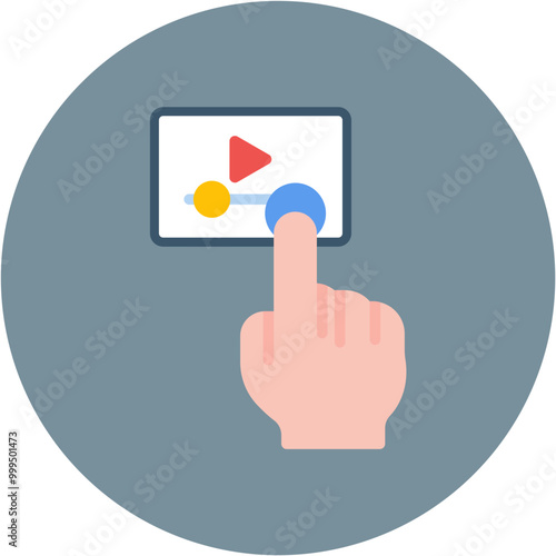 Interactive Video icon vector image. Can be used for Augmented Reality.