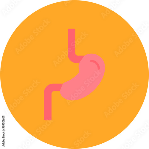 Esophagus icon vector image. Can be used for Human Anatomy.