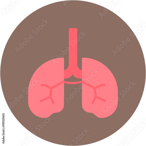 Lungs icon vector image. Can be used for Human Anatomy.