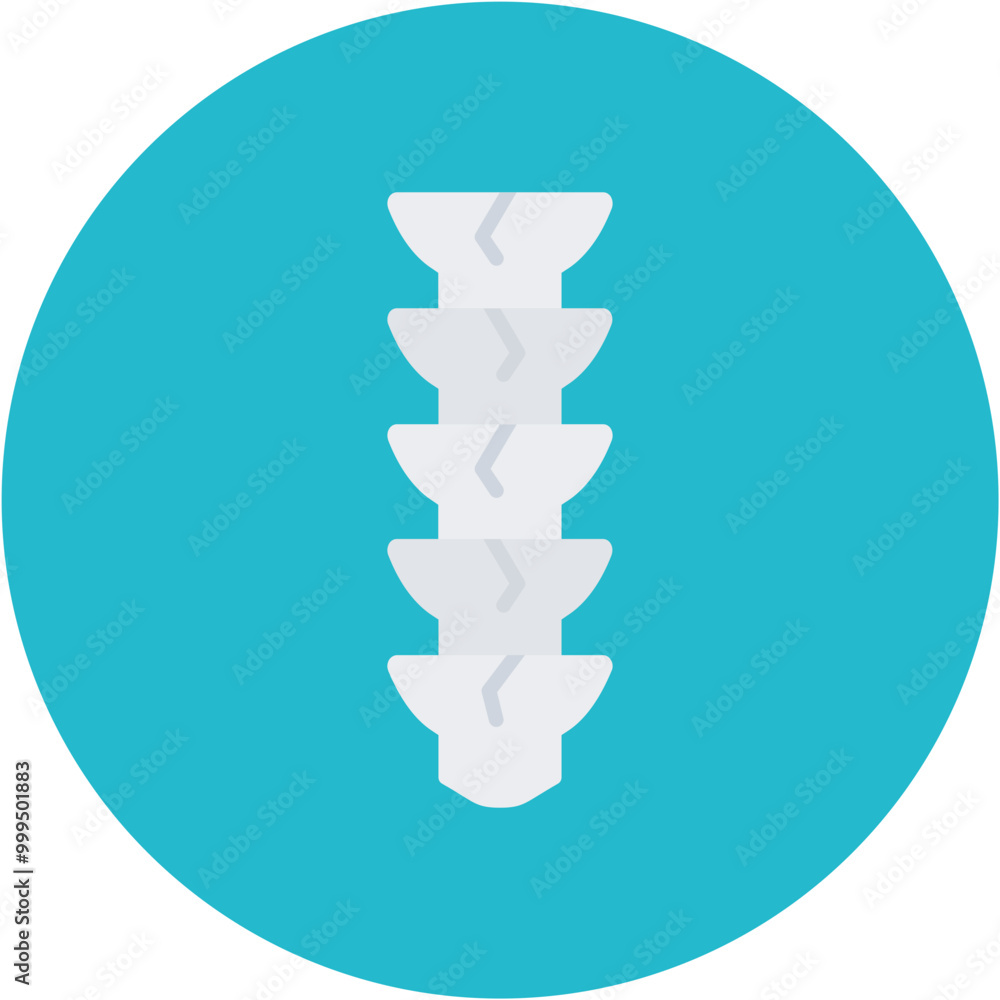 Spinal Cord icon vector image. Can be used for Human Anatomy.