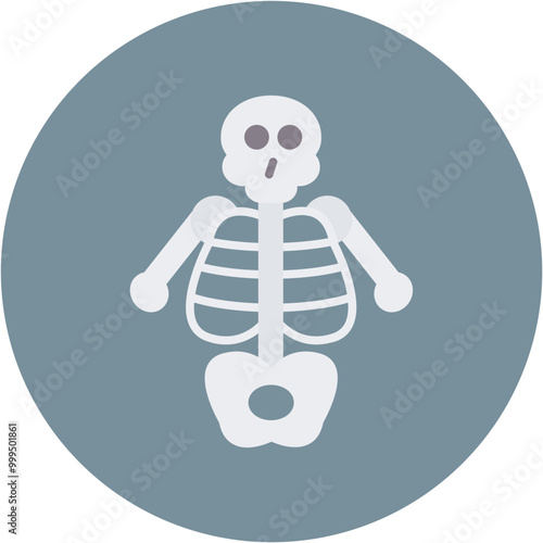 Skeleton icon vector image. Can be used for Human Anatomy.