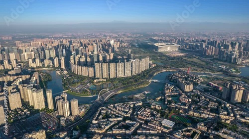 Aerial photography of Chengdu, Sichuan Province