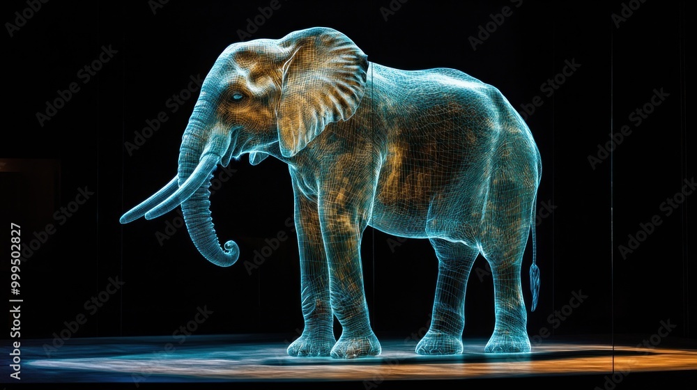 Wireframe Elephant Wireframe Elephant